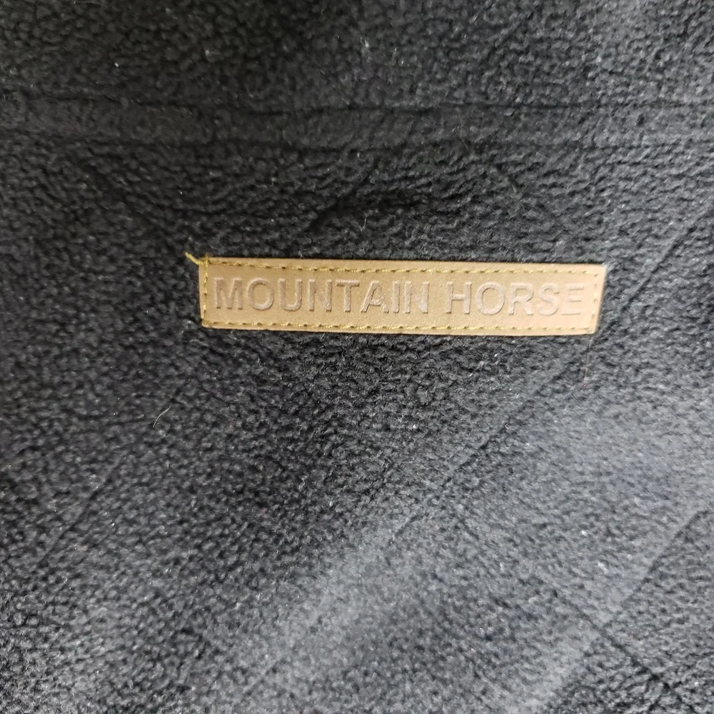 MOUNTAIN HORSE Fleece Quilted Black Zip Up Jacket "Crystal" Size Small - Picture 13 of 16